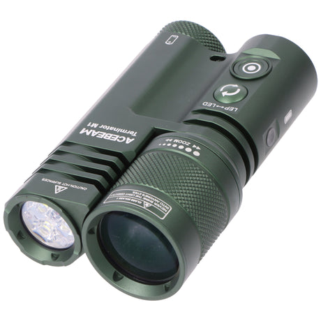 AceBeam Terminator M1 Dual LEP-Laser und LED-Taschenlampe, 2.300 Lumen, zoombarer Scheinwerferstrahl, grün