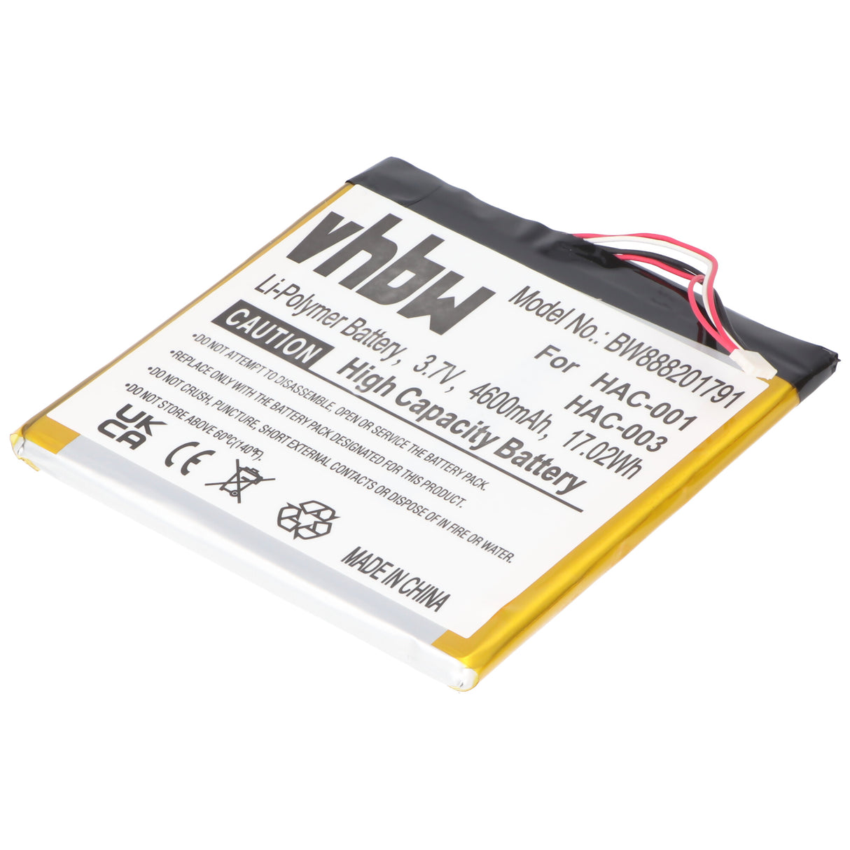 AccuCell Akku Nintendo Switch HAC-001 wie HAC-003 3,7V 4600mAh
