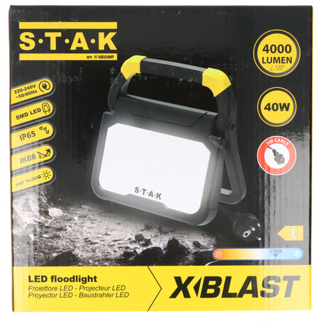 Velamp 40W LED Arbeitsscheinwerfer mit max. 4000 Lumen, 3 Meter Kabel