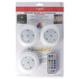 Heitech LED Licht 3er-Set mit Fernbedienung, flexible Unterbauleuchte 