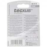 Tecxus LR27 A Alkaline Batterie L828, 12 Volt, Abmessungen 28,8 x 8 mm