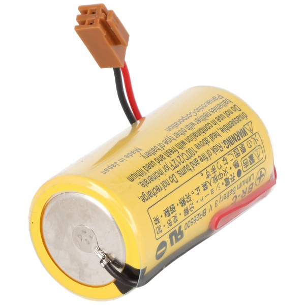 Panasonic BR-CCF1TH CNC Backup Batterie Lithium BR-C mit Kabel und Stecker, GE FANUC CNC 16i, 18