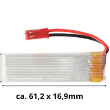 AccuCell Li-Ion-Akku 500mAh 3.7V für Lishi Toys L6052 Drohne, Multicopter, Quadrocopter wie LS-050