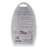 Arcas 1 Watt LED Zoom Taschenlampe mit Zoom max. 60 Lumen inklusive 3 AAA Micro Batterien