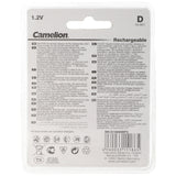 Camelion NiMH Akku Mono D LR20 1,2 Volt mit max. 10000mAh Kapazität