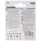Camelion AAA, Micro, LR03, HR04, NiMH Akku mit bis zu 1000mAh, 4er Blisterverpackung