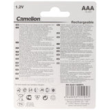 Camelion AAA, Micro, LR03, HR04, NiMH Akku mit bis zu 1100mAh in 4er Blisterverpackung, Abmessungen 44,2x10,2mm