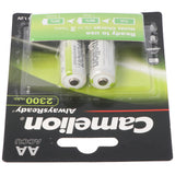 Camelion AA, Mignon LR6, HR6, NiMH Akku mit bis zu 2300mAh in 2er Blisterverpackung, Always Ready mit geringer Selbstentladung, Ready to Use Akku