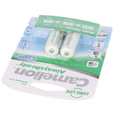 Camelion AA, Mignon LR6, HR6, NiMH Akku mit 1,2V 800mAh in 2er Blisterverpackung, Always Ready mit geringer Selbstentladung, Ready to Use Akku