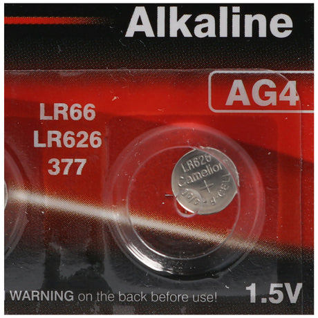 Camelion Marken Knopfzelle AG 4 Batterie 10er Set entspricht V376, V377 Knopfzelle LR626 Batterien, 1,5V typisch 18mAh