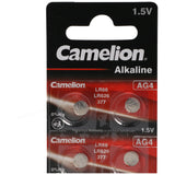 Camelion Marken Knopfzelle AG 4 Batterie 10er Set entspricht V376, V377 Knopfzelle LR626 Batterien, 1,5V typisch 18mAh
