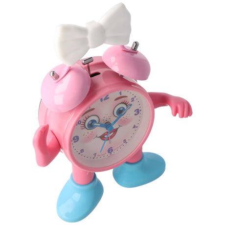 Technoline ABC spielerisch die Uhrzeit lernen, Miss Ticki der Kinderwecker pink weiß, inklusive Batterie