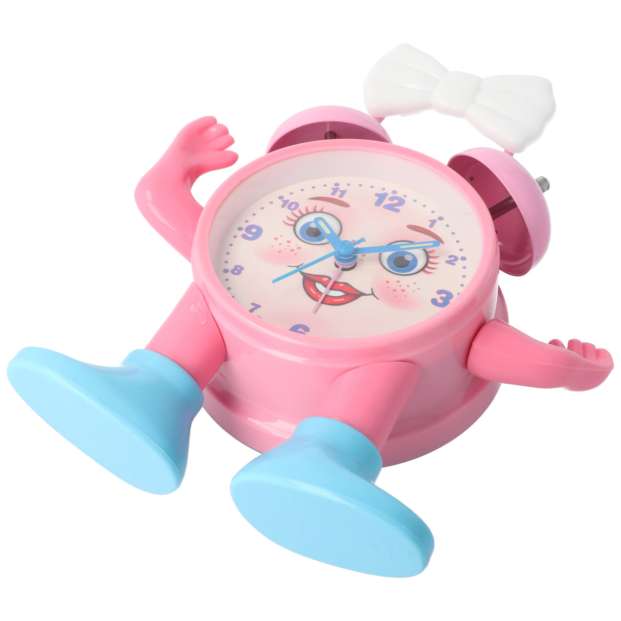 Technoline ABC spielerisch die Uhrzeit lernen, Miss Ticki der Kinderwecker pink weiß, inklusive Batterie