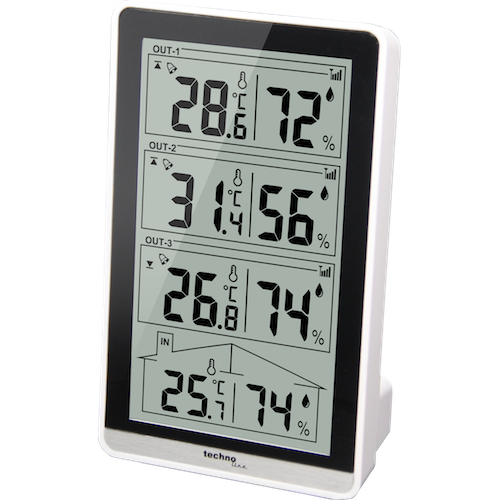 Technoline WS 7060 - moderne Temperaturstation mit 3 Außensensoren und 4 Messwerten