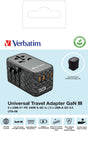 Verbatim Ladeadapter, Universal Travel, UTA-06, GaN III, 100W 2x USB-A