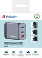Verbatim Ladeadapter, Universal, GNC-65, GaN, 65W, grau 1x USB-A QC, 2