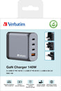 Verbatim Ladeadapter, Universal, GNC-140, GaN, 140W, grau 1x USB-A QC,