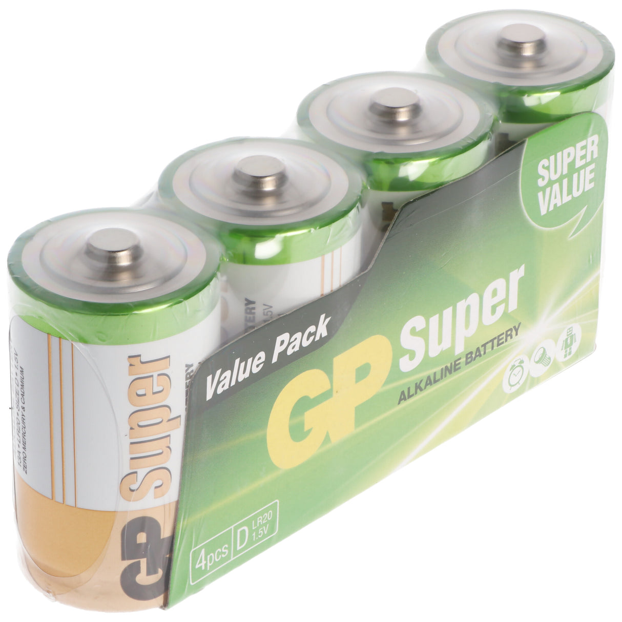 GP Batteries C Baby Batterie GP Alkaline Super 1,5V (4 Stück)