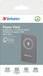 Verbatim Akku Powerbank, 5.000mAh, MCP-5GN, grau Magnetic Wireless, US