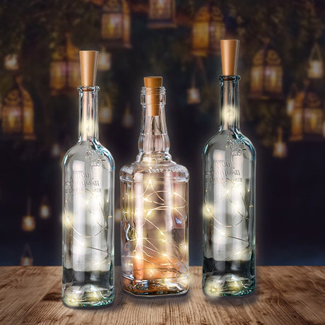 Goobay LED-Flaschenlicht Lichterkette inklusive Batterien, die Beleuchtung ideal für Glasflaschen (10 St.)