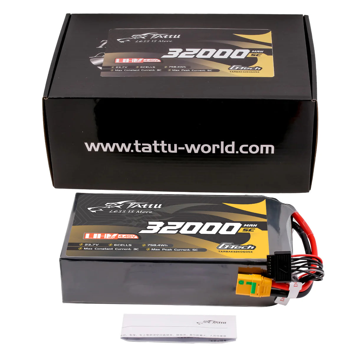 Tattu G-Tech Ultrahochspannung 32000mAh 5C 23,7V 6S1P XT90S-F Lipo-Akku