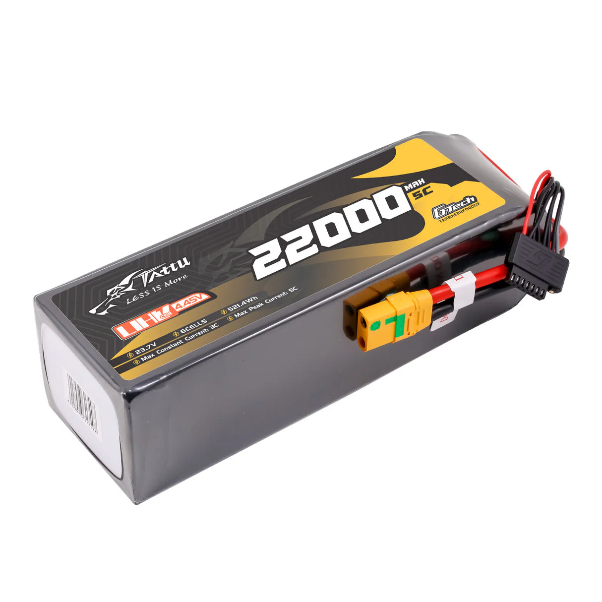 Tattu G-Tech Ultrahochspannung 22000mAh 5C 23,7 V 6S1P XT90S-F Lipo-Akku