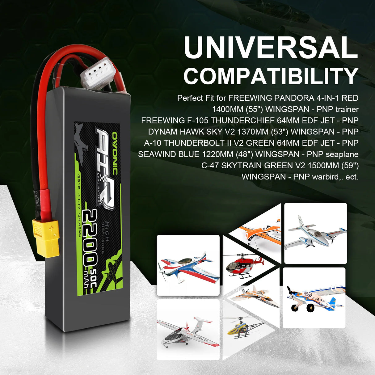 Ovonic Air 3S 2200mAh 50C 11,1V XT60 (2 St.)