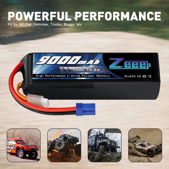 Zeee 4S 9000mAh 14,8V 100C EC5 Softcase (2 Stück)