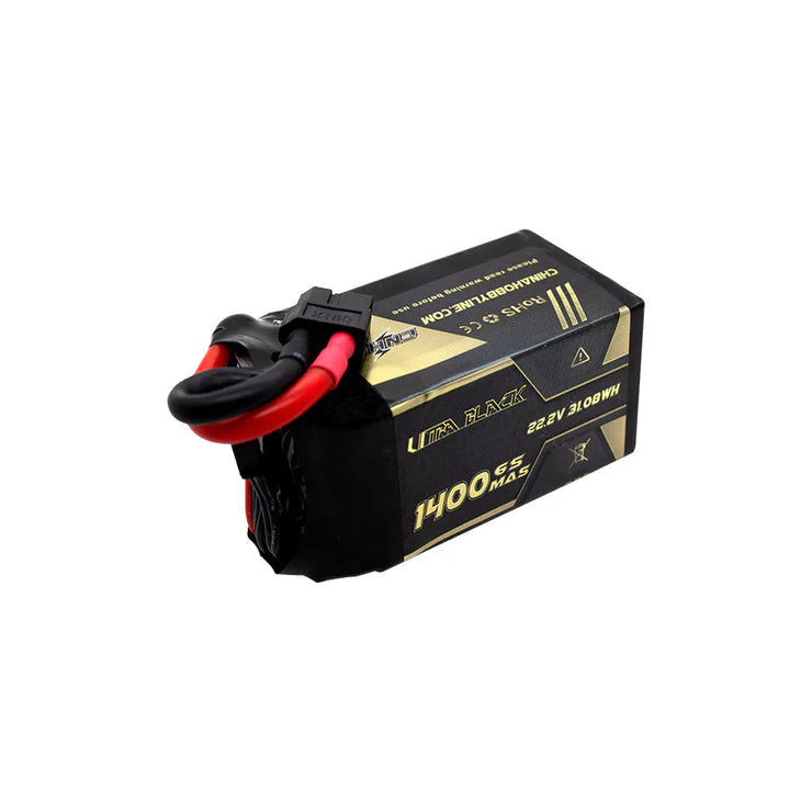 CNHL Ultra Black 6S 1400mAh 22,2V 150C Lipo-Akku XT60-Stecker