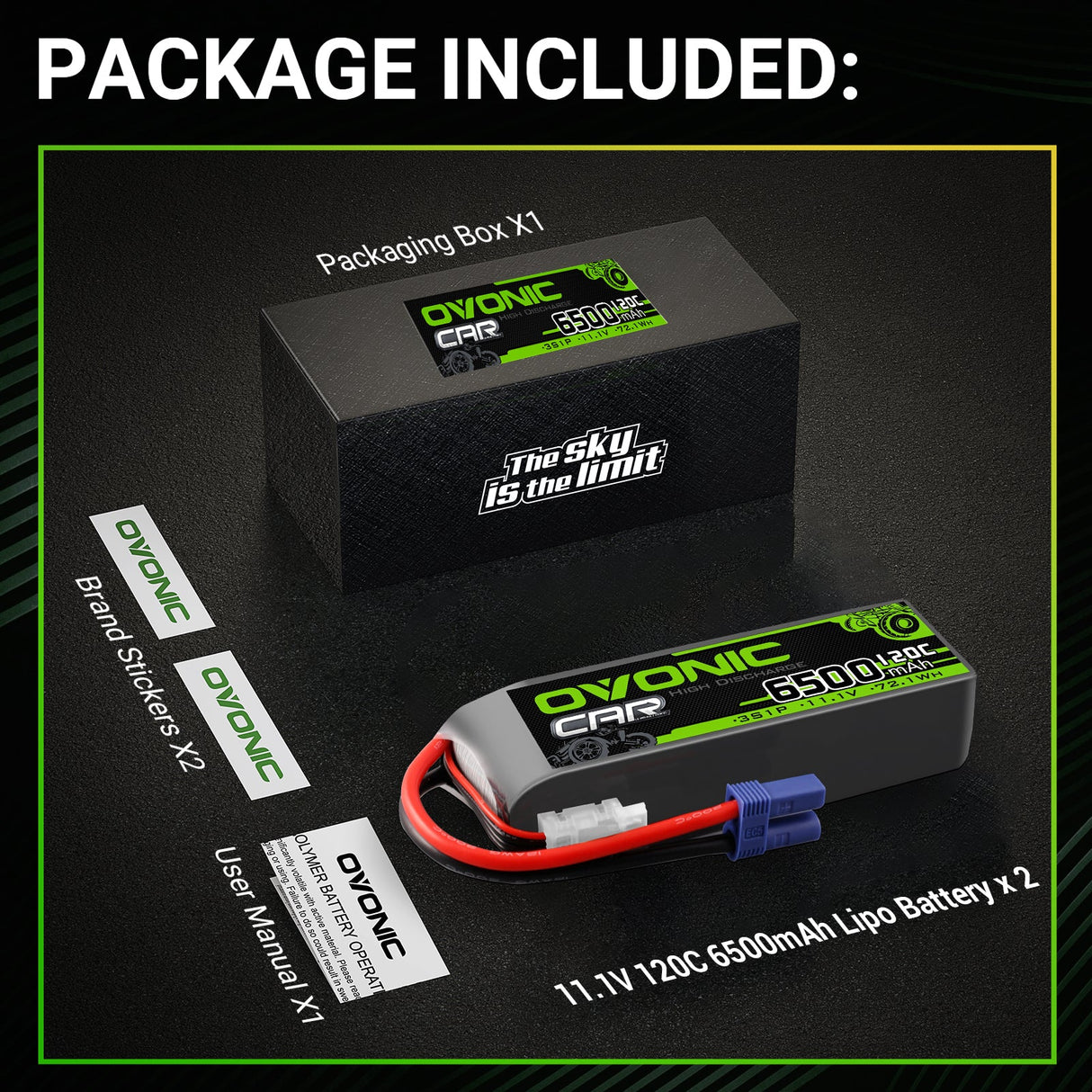 6500mAh / 3S / EC5
