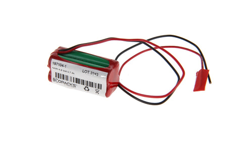 AccuCell 4,8 Volt 700mAh Akkupack für Notbeleuchtung, Sicherheitsbeleuchtung, Zellenbauform AAA, Würfel, 44x21,6x21,6mm, mit 30 cm Kabelausgang, ohne Stecker