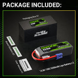 Ovoniv Car 4S 5200mAh Lipo Akku 130C 14,8V RC Lipo Akku mit EC5 Stecker (2 Stück)