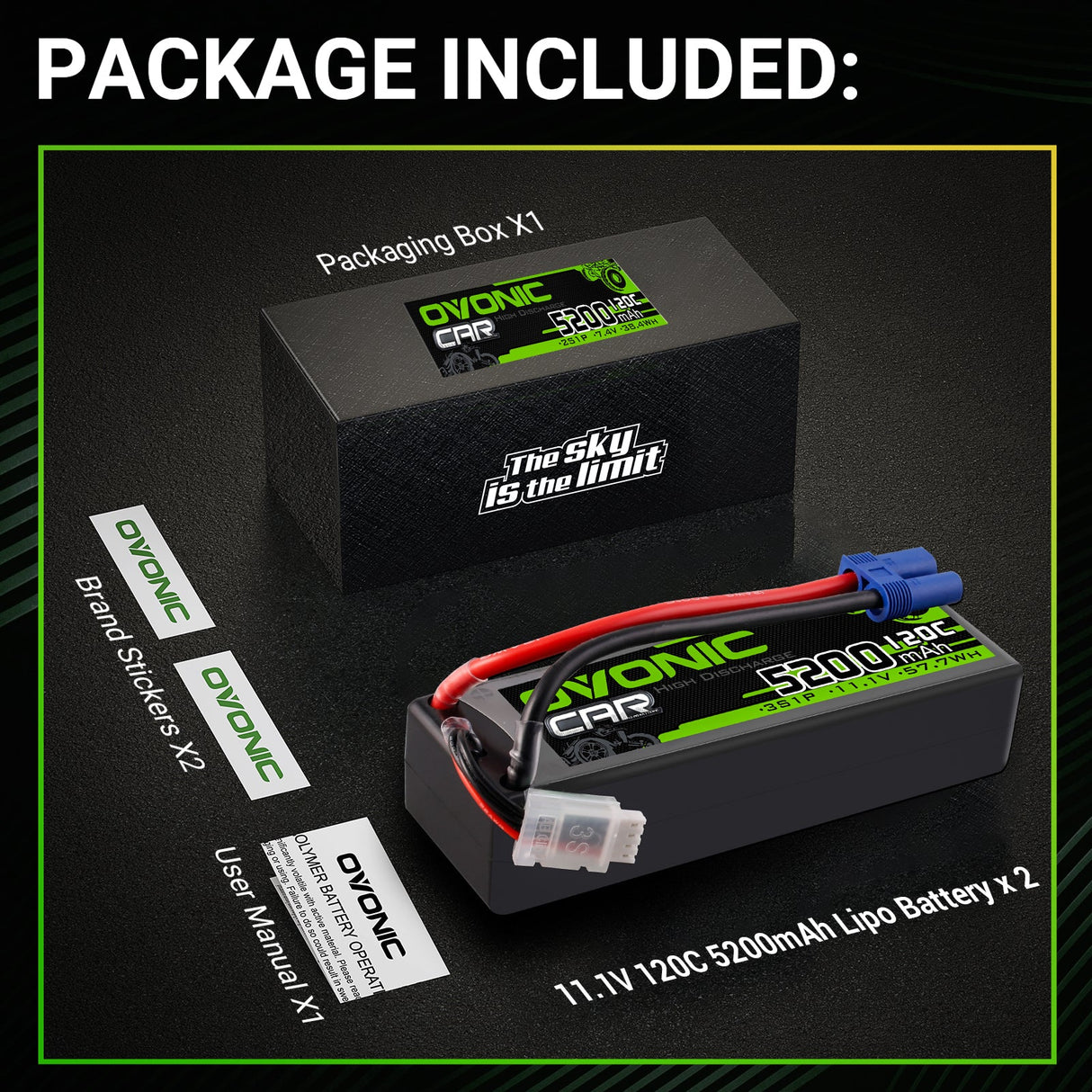 5200mAh / 3S / EC5