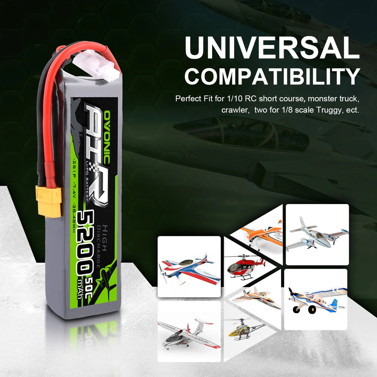 Ovonic Air 2S 5200mAh 50C 7,4V  LiPo Akku mit XT60 Stecker