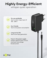 Goobay 12-V-Netzteil (7,2 W / 0,6 A) - mit DC-Stecker 5,5 mm x 2,5 mm