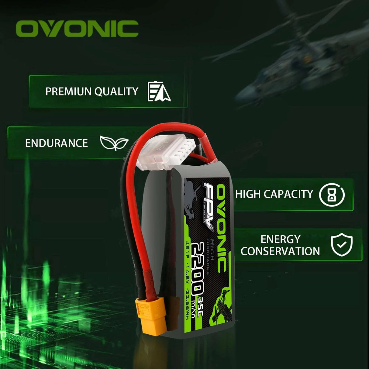 Ovonic FPV 4S 2200mAh 14,8V 35C XT60