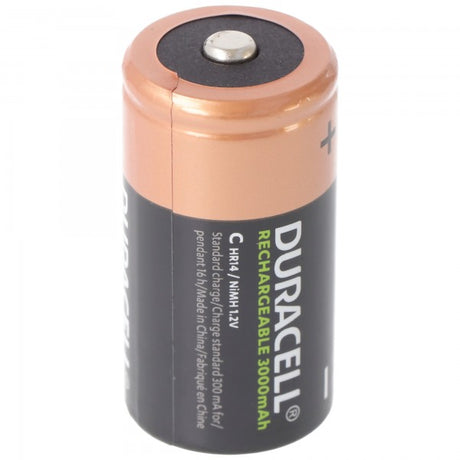 Duracell Recharge Ultra NiMH Akku HR14, Baby, Größe C, 3000mAh, 2er Blister