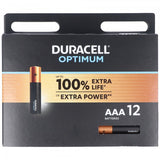 Duracell Optimum AAA Mignon Batterien, 1.5V LR03 MX2400, 12er-Pack