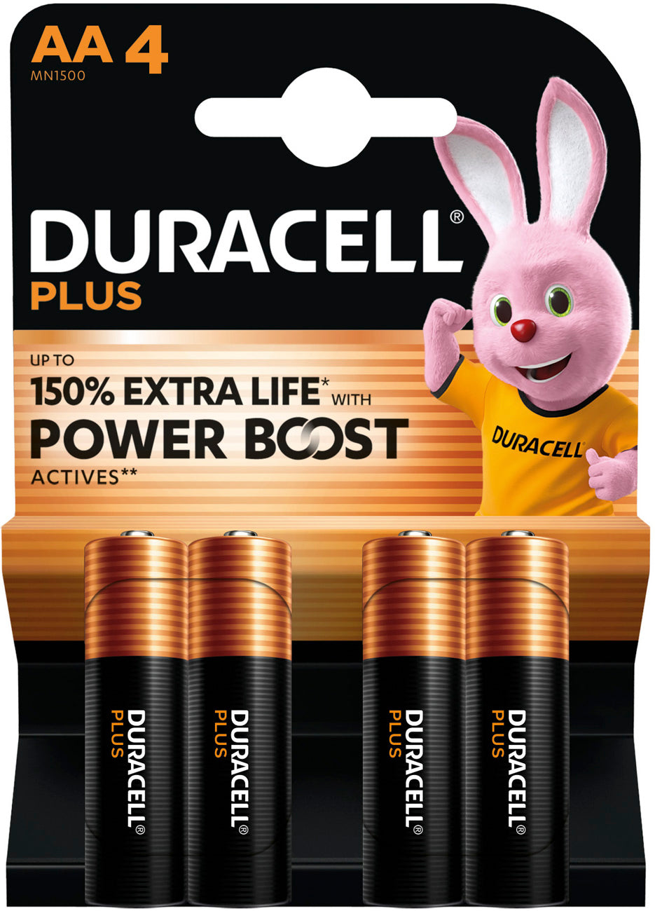 Duracell Plus Power Boost MN1500 Mignon AA Batterie 4er Blister 5000394176027