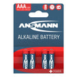 Ansmann Alkaline Batterie Micro AAA, 1,5V, 4er Papierblister