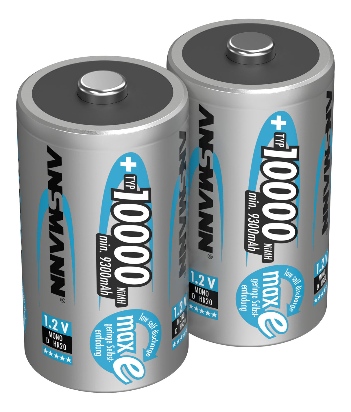 Ansmann NiMH-Akku Mono 10000mAh 2er Blister