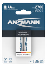 Ansmann NiMH-Akku Mignon 2700mAh 2er Blister