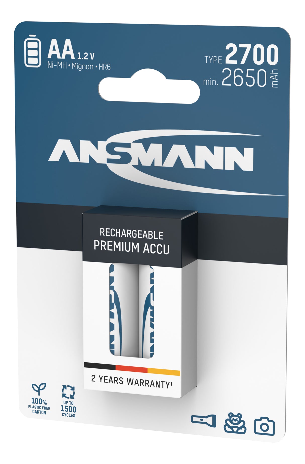 Ansmann NiMH-Akku Mignon 2700mAh 2er Blister