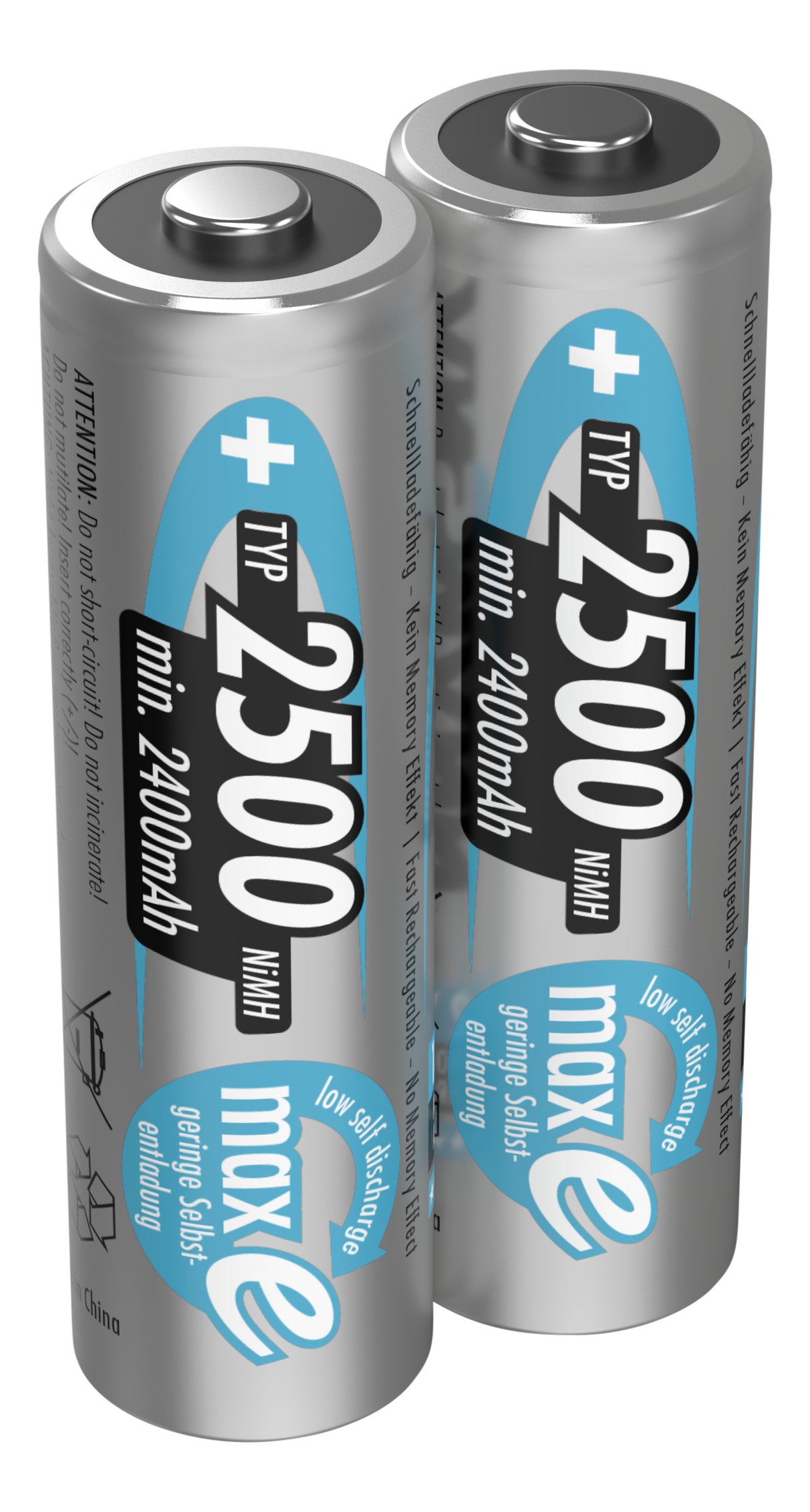 Ansmann maxE plus NiMH-Akku Mignon AA 2500mAh 2er Blister