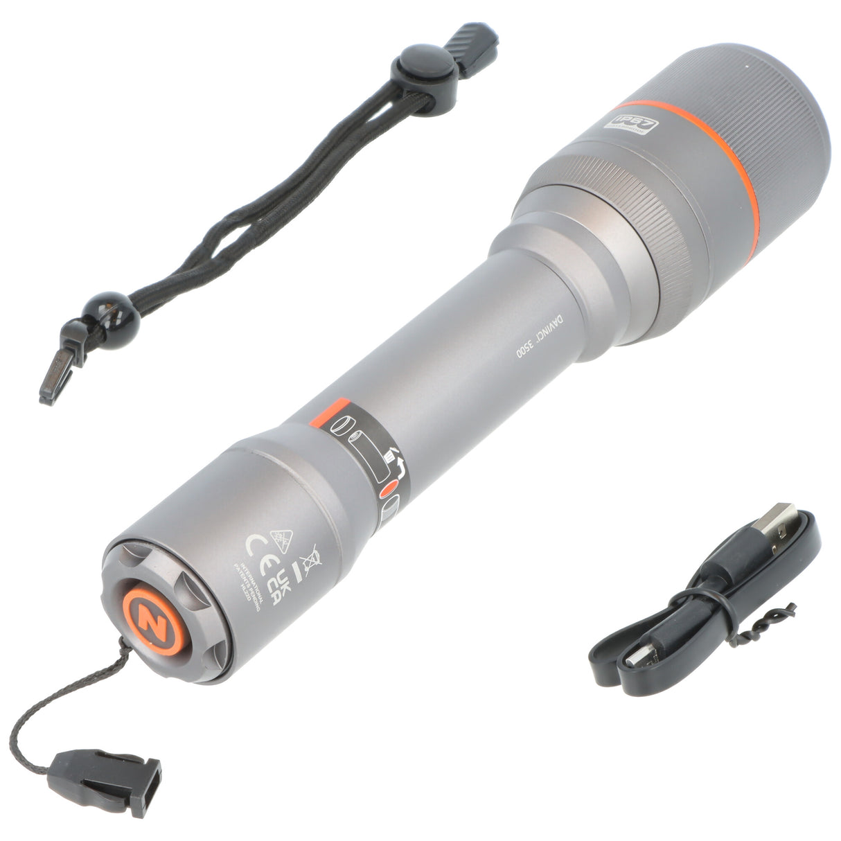 NEBO LED Taschenlampe Davinci 3500 mit bis zu 3.500 Lumen und 131 Meter, mit 21700 Li-Ion Akku