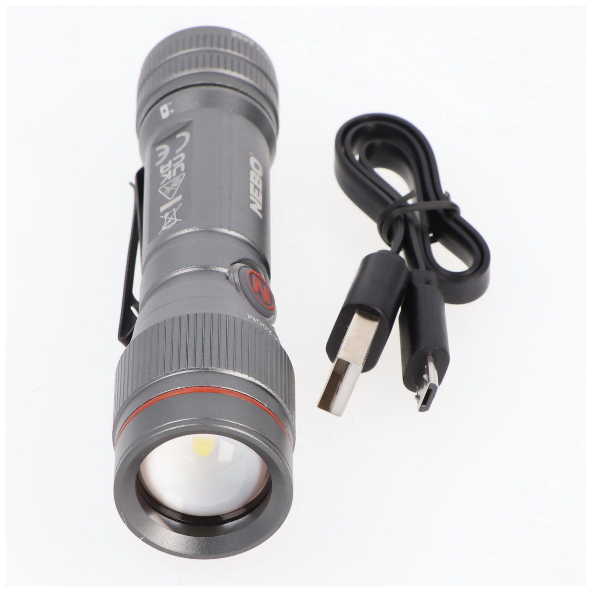 NEBO LED Taschenlampe 450 FLEX mit bis zu 450lm und 237m Leuchtweite integrierter Li-ion Akku 3,7V 600mAh