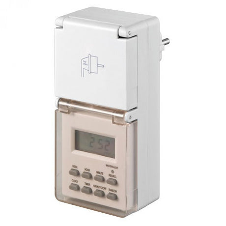 AccuCell Zeitschaltuhr LCD 24 Stunden Digital für Außen mit Einstellung