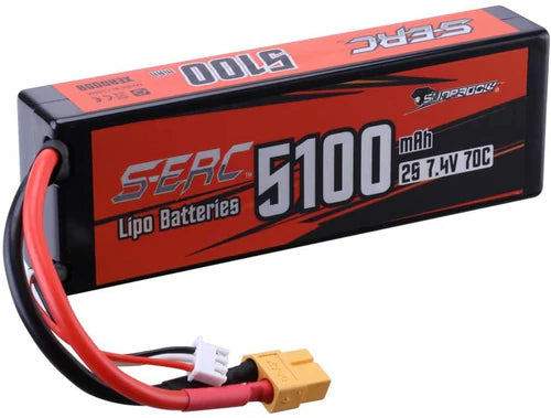 Sunpadow 2S Lipo-Akku 5100mAh 70C 7,4V Hardcase mit XT60-Anschluss