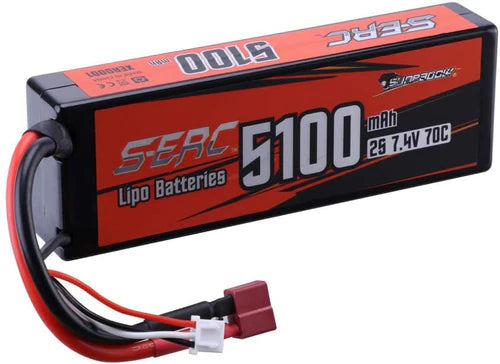 Sunpadow 2S  Lipo Akku 5100mAh 7,4V 70C Hardcase mit Deans T-Stecker