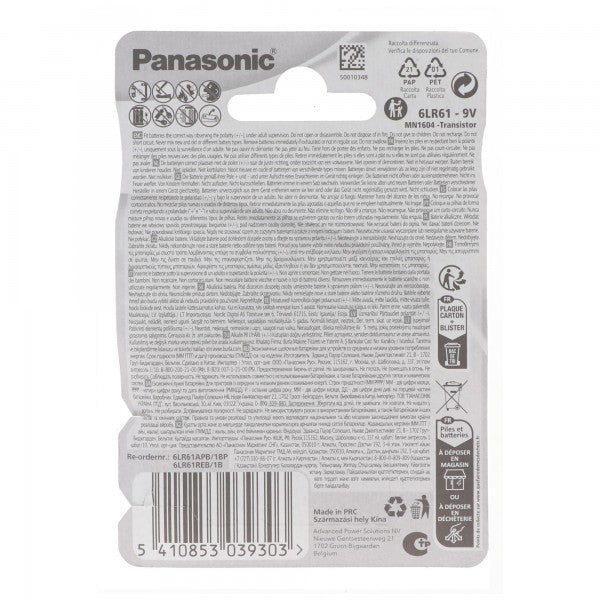 Panasonic Pro Power 9-Volt 6LR61 1er Blister E-Block